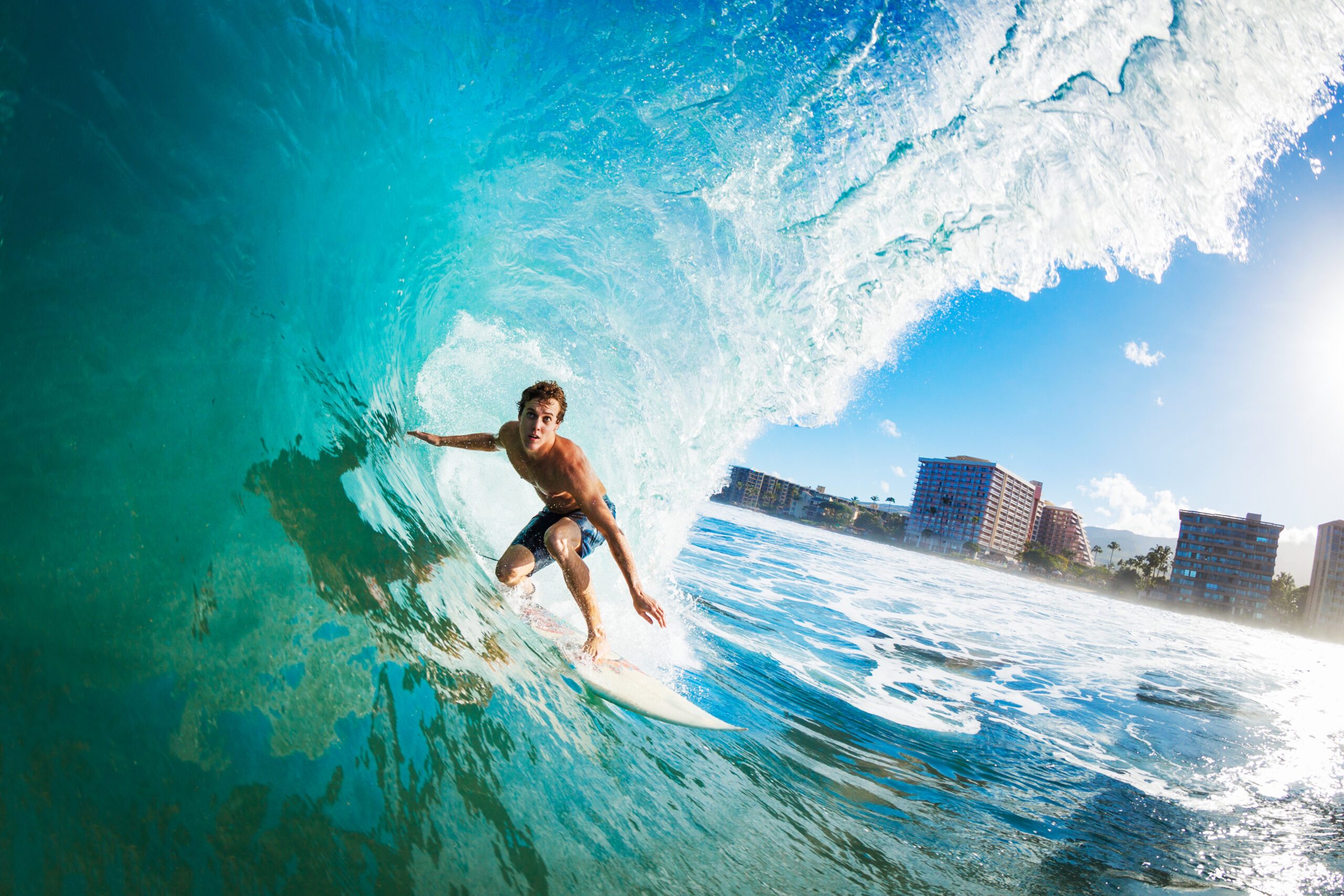 Surfer Gettting Barreled Surfer Gettting Barreled